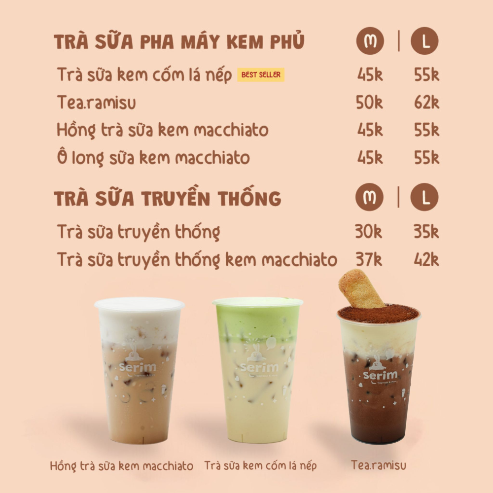 Trà sữa pha máy kem phủ