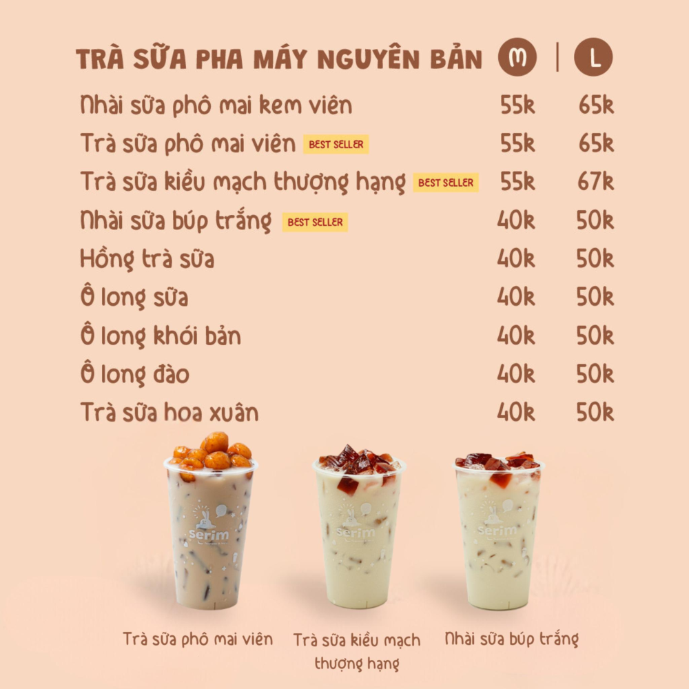 Trà sữa pha máy nguyên bản